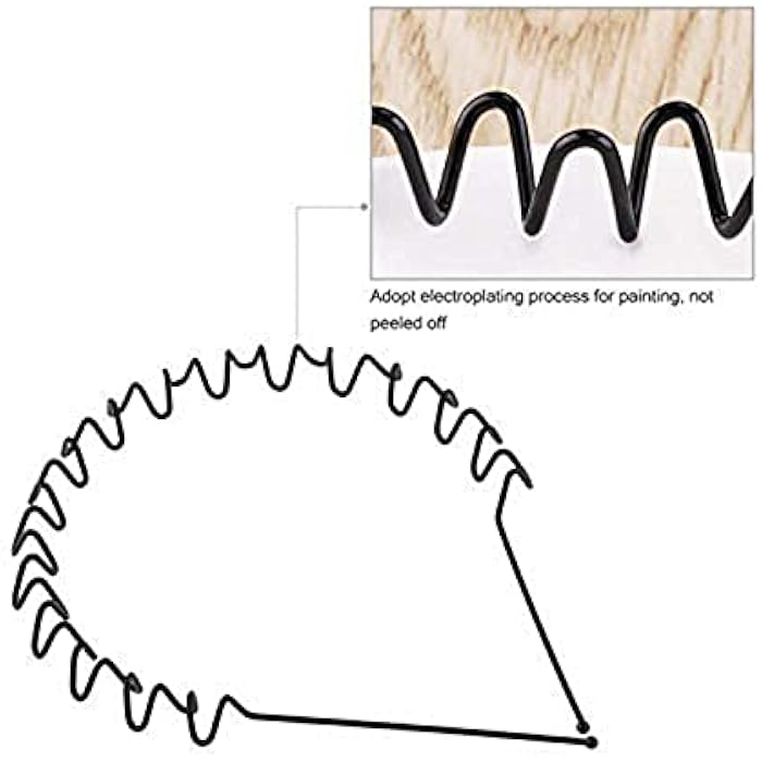 Birdware Simplified Metal Zig Zag Hair Band For Unisex, 15X14 Cm - Black - Image 5